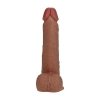 Vibrating and Rotating Straight Cock with Balls - 8 / 20,5 cm - Tan